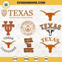 Texas Longhorns Football Designs Bundle SVG EPS PNG DXF