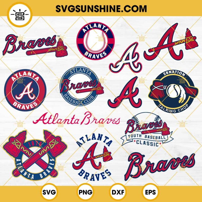 Atlanta Braves Designs Bundle Svg Braves Mlb Logo Svg Eps Png Dxf