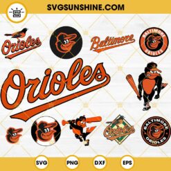 Baltimore Orioles Designs Bundle SVG, Orioles MLB Logo SVG EPS PNG DXF