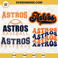 Houston Astros Designs Bundle SVG, Astros MLB Logo SVG EPS PNG DXF
