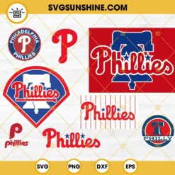 Philadelphia Phillies Designs Bundle SVG, Phillies MLB Logo SVG EPS PNG DXF