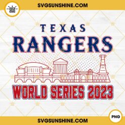 Texas Rangers World Series 2023 Texas City Map PNG File Designs
