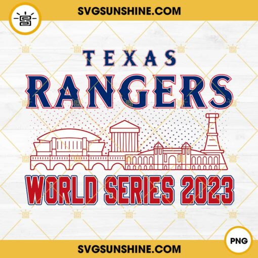 Texas Rangers World Series 2023 Texas City Map PNG File Designs