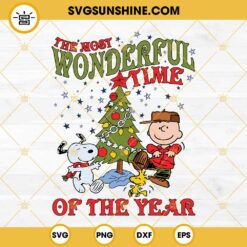 Snoopy Wonderful Time Of The Year SVG, Snoopy And Charlie Brown Christmas SVG