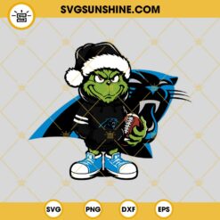 Baby Grinch Atlanta Falcons With Santa Hat SVG PNG EPS DXF Files