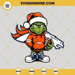 Baby Grinch Houston Texans With Santa Hat SVG PNG EPS DXF Files