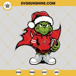 Baby Grinch Tampa Bay Buccaneers With Santa Hat SVG PNG EPS DXF Files