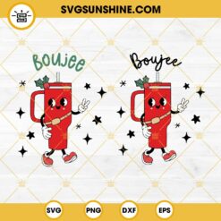 Boujee Stanley Tumbler Cup Christmas SVG, Stanley Tumbler Merry Christmas SVG PNG EPS DXF Files