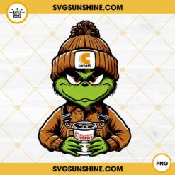 Carhartt Baby Grinch Dunkin Donuts PNG, Carhartt Grinch Coffee PNG Files