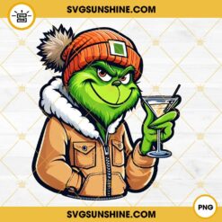 Grinch With Margarita PNG, Grinch Drinking Cocktail tequila PNG