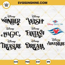 Disney Cruisin SVG Bundle, Disney Cruise SVG, Mickey Minnie Goofy Daisy Donald Pluto SVG