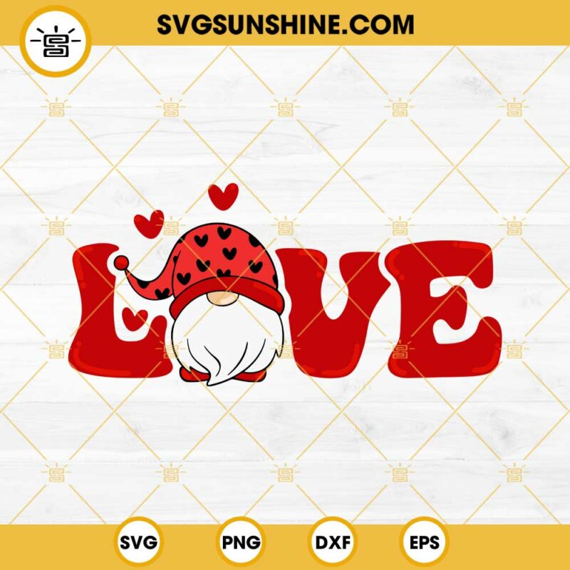 Gnomes Love Heart Svg Gnomes Valentine Svg Png Eps Dxf File