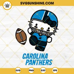Hello Kitty Carolina Panthers SVG PNG EPS DXF Files