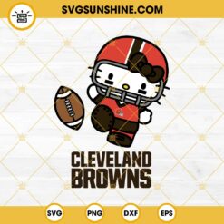 Hello Kitty Cleveland Browns SVG PNG EPS DXF Files