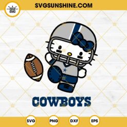Hello Kitty Dallas Cowboys SVG PNG EPS DXF Files