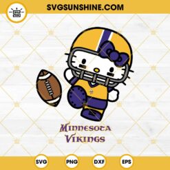 Hello Kitty Minnesota Vikings SVG PNG EPS DXF Files