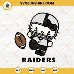 Hello Kitty Oakland Raiders SVG PNG EPS DXF Files