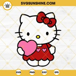 Hello Kitty Love SVG, Hello Kitty Valentine SVG PNG EPS DXF File