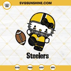 Hello Kitty Pittsburgh Steelers SVG PNG EPS DXF Files