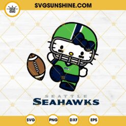 Hello Kitty Seattle Seahawks SVG PNG EPS DXF Files
