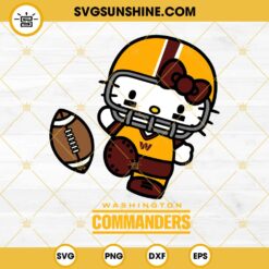 Hello Kitty Washington Commanders SVG PNG EPS DXF Files
