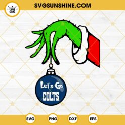 Indianapolis Colts Grinch Hand With Ornament SVG, Indianapolis Colts Christmas SVG