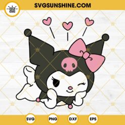 Kuromi Love Pink Heart SVG, Kuromi Valentine SVG PNG EPS DXF File