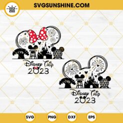 Mickey And Minnie Disney Trip 2023 SVG, Disney Family Vacation 2023 SVG PNG EPS DXF Files