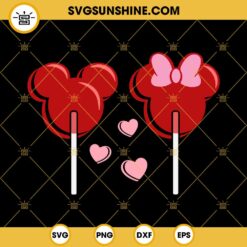 Mickey And Minnie Lolipop SVG, Disney Valentine SVG PNG EPS DXF File