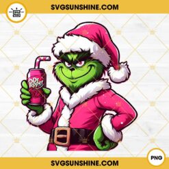 Pink Grinch With Dr Pepper PNG File