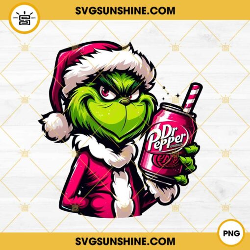 Pink Grinch Dr Pepper PNG File