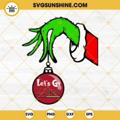 San Francisco 49ers Grinch Hand With Ornament SVG, San Francisco 49ers Christmas SVG