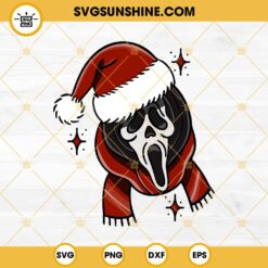 The Ghost Face Santa Claus SVG, Scream Christmas SVG PNG EPS DXF File