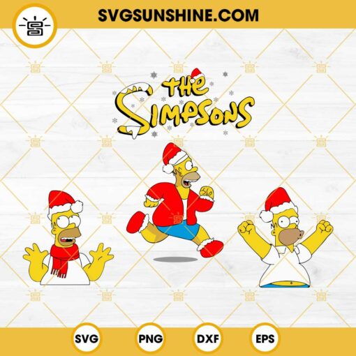 The Simpsons Homer Jay Christmas SVG, The Simpsons Merry Christmas SVG PNG Files