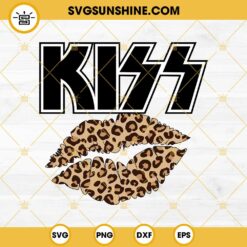 Kiss rock band SVG, Leopard Lips SVG, Kiss SVG, Kiss leopard SVG