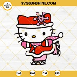 Hello Kitty Santa Claus Skating SVG