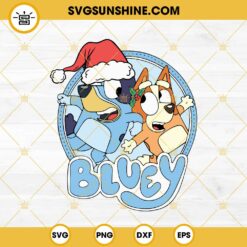 Bluey And Bingo Merry Christmas SVG