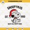 Snoopymas Est 1950 Daisy Hill Puppy Farm SVG, Snoopy With Christmas Tree SVG PNG EPS DXF File