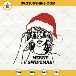 Taylor Swift With Santa Hat SVG, Taylor Swift Merry Christmas SVG PNG EPS DXF File