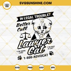 Lawyer Cat SVG, Cat Funny SVG PNG EPS DXF File