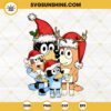 Bluey Family With Santa Hat SVG, Bluey Merry Christmas SVG PNG EPS DXF File