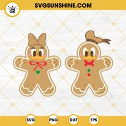 Donald And Daisy Ducks Gingerbread SVG, Donald Duck Disney Christmas SVG PNG EPS DXF File
