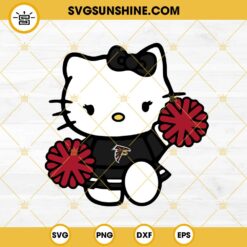 Atlanta Falcons Hello Kitty Cheerleader SVG PNG DXF EPS Cut Files