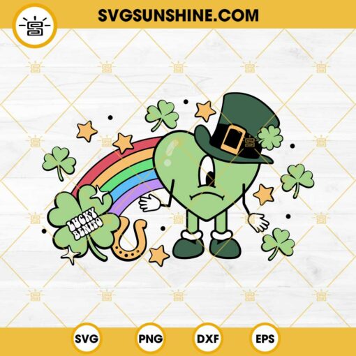Bad Bunny Heart Lucky Bentino SVG, St. Patrick's Day SVG PNG EPS DXF File