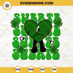 Bad Bunny Heart Patrick’s Day SVG, Bad Bunny SVG PNG EPS DXF File