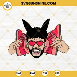 Bad Bunny Valentine SVG, Bad Bunny With Sneakers SVG, Bad Bunny SVG