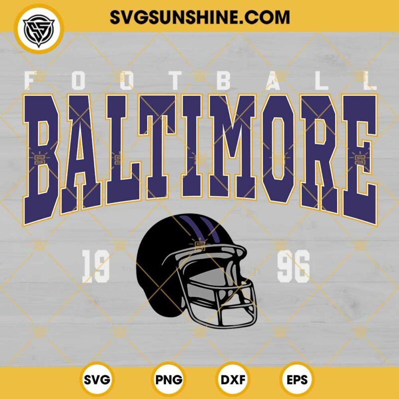 Baltimore Ravens Football 1996 SVG PNG DXF EPS Cut Files