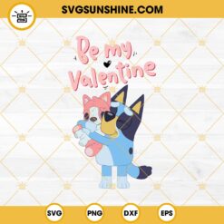 Bluey Valentine’s Day SVG, Waggin into love SVG, Bluey and Bingo Love SVG