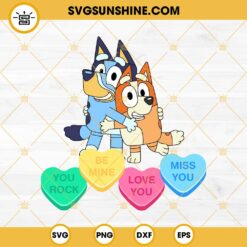 Judo and Coco Bluey Happy Valentines Day SVG, Bluey Characters SVG, Valentines Couple SVG
