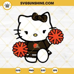 Cleveland Browns Hello Kitty Cheerleader SVG PNG DXF EPS Cut Files